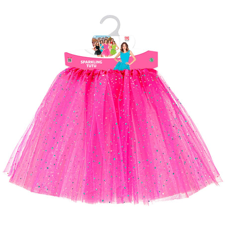 e-carnavalskleding-SYK Glitter tutu rok roze dames