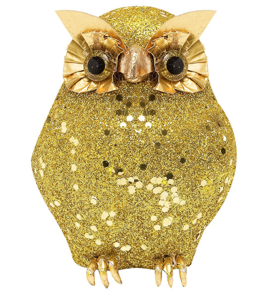 e-carnavalskleding-SYK glitter uil goud 10x5cm