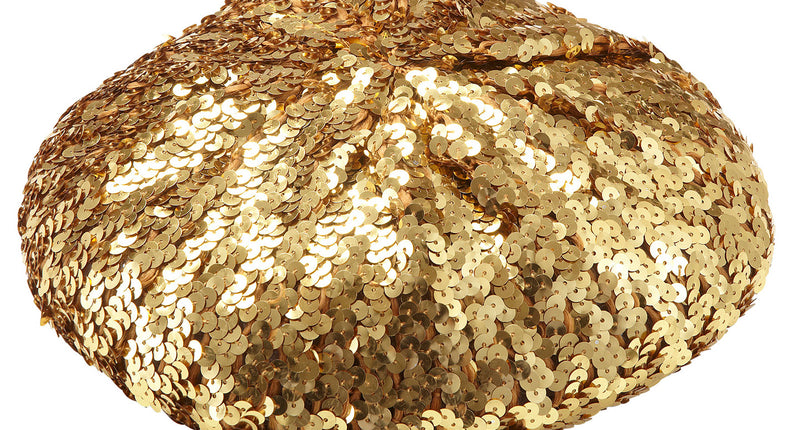 e-carnavalskleding-SYK Gouden baret pailletten glitter muts
