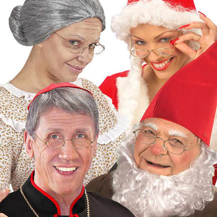 e-carnavalskleding-SYK Gouden bril sint kerstman