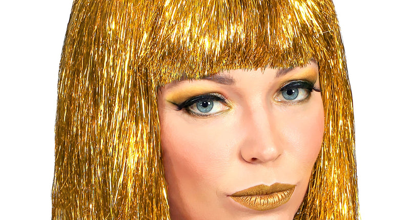 e-carnavalskleding-SYK Gouden glitter pruik Vegas