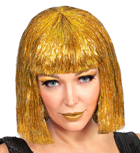 e-carnavalskleding-SYK Gouden glitter pruik Vegas