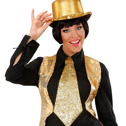 e-carnavalskleding-SYK Gouden glitter stropdas