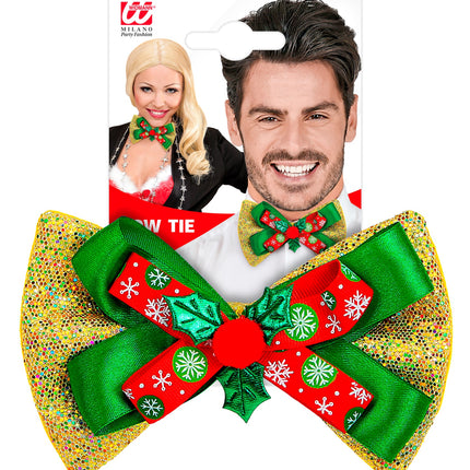 e-carnavalskleding-SYK Gouden glitterstrikje kerstmis