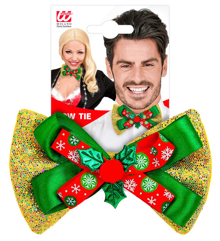 e-carnavalskleding-SYK Gouden glitterstrikje kerstmis