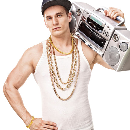 e-carnavalskleding-SYK Gouden ketting nep goud rapper