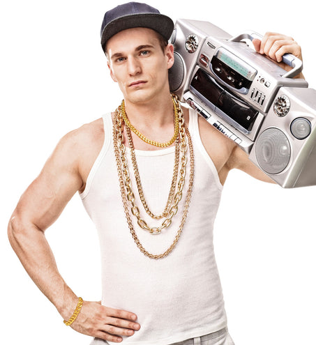 e-carnavalskleding-SYK Gouden ketting nep goud rapper