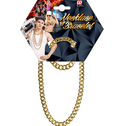 e-carnavalskleding-SYK Gouden ketting nep goud rapper