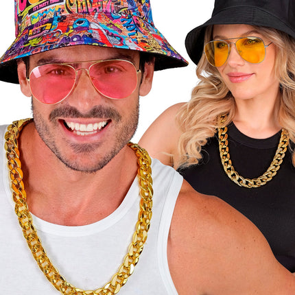 e-carnavalskleding-SYK Gouden ketting schakels nep