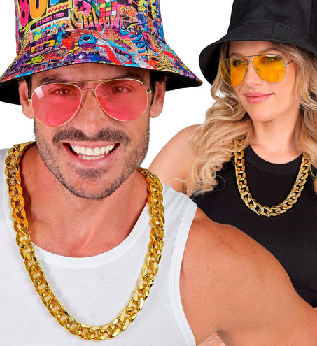 e-carnavalskleding-SYK Gouden ketting schakels nep