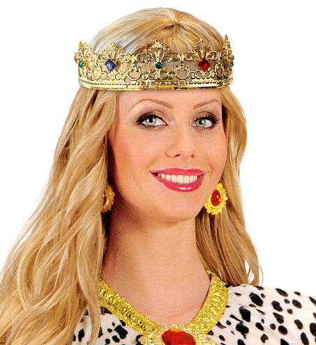 e-carnavalskleding-SYK Gouden kroon met stenen