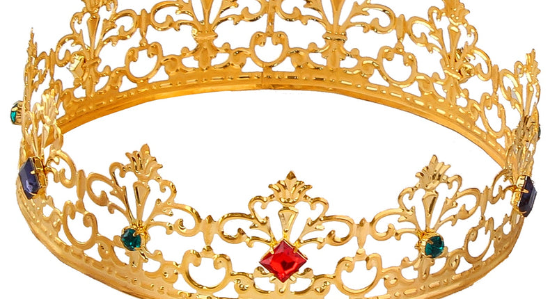 e-carnavalskleding-SYK Gouden kroon met stenen
