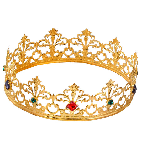 e-carnavalskleding-SYK Gouden kroon met stenen