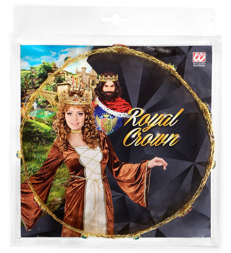 e-carnavalskleding-SYK Gouden kroon met stenen