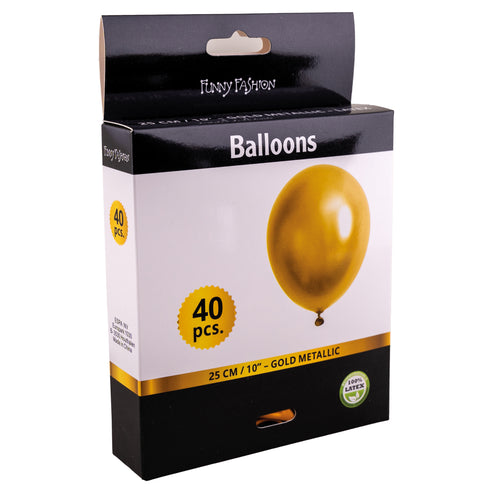 e-carnavalskleding-SYK Gouden metallic ballonnen 40st