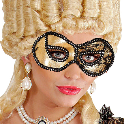e-carnavalskleding-SYK Gouden oogmasker Venetië glitters