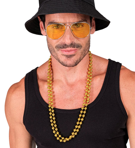 e-carnavalskleding-SYK Gouden parelkettingen set van 2