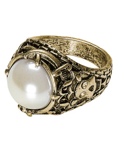 e-carnavalskleding-SYK Gouden ring met parel