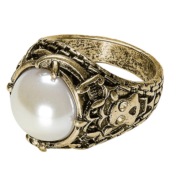 e-carnavalskleding-SYK Gouden ring met parel