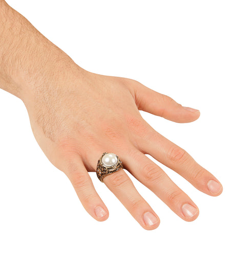 e-carnavalskleding-SYK Gouden ring met parel