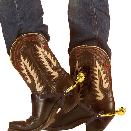 e-carnavalskleding-SYK Gouden sporen cowboy luxe