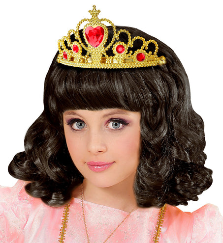 e-carnavalskleding-SYK Gouden tiara met rode stenen