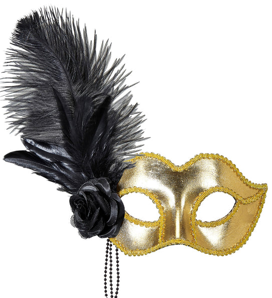 e-carnavalskleding-SYK Gouden Venetiaans oogmasker voor carnaval en party