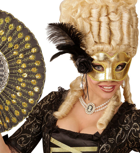 e-carnavalskleding-SYK Gouden Venetiaans oogmasker voor carnaval en party