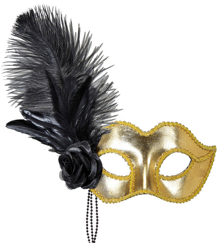 e-carnavalskleding-SYK Gouden Venetiaans oogmasker voor carnaval en party