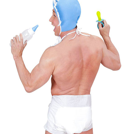 e-carnavalskleding-SYK Grappige babyset in blauw