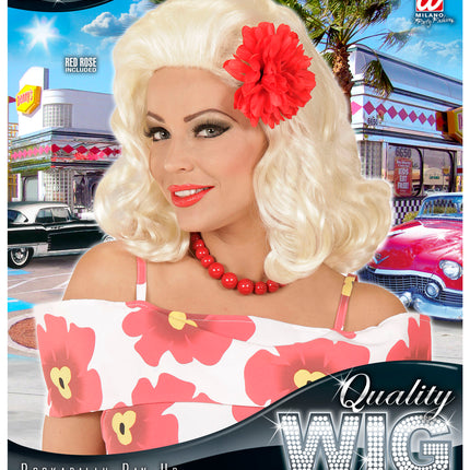 e-carnavalskleding-SYK Grease pruik Sandy Pin up blond