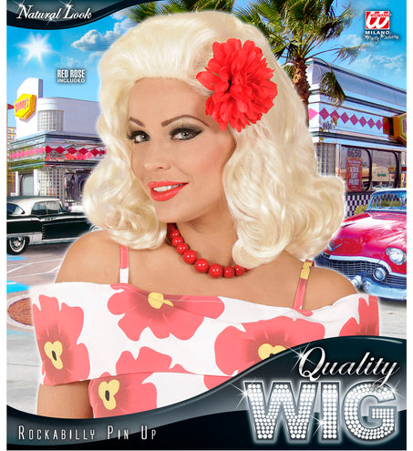 e-carnavalskleding-SYK Grease pruik Sandy Pin up blond