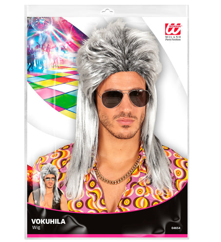 e-carnavalskleding-SYK Grijze rocker pruiken voor mannen