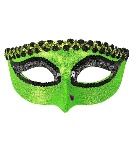 e-carnavalskleding-SYK Groen heksen oogmasker met wrat