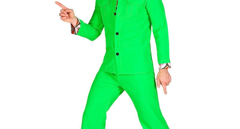e-carnavalskleding-SYK Groen kostuum jaren 70