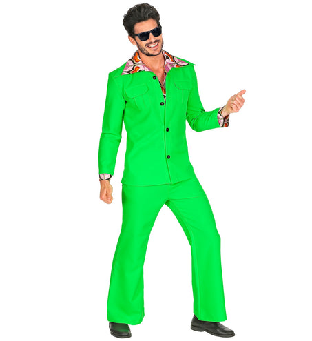 e-carnavalskleding-SYK Groen kostuum jaren 70