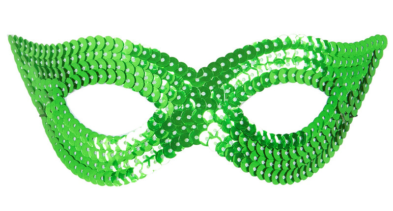 e-carnavalskleding-SYK Groen oogmasker pailletten