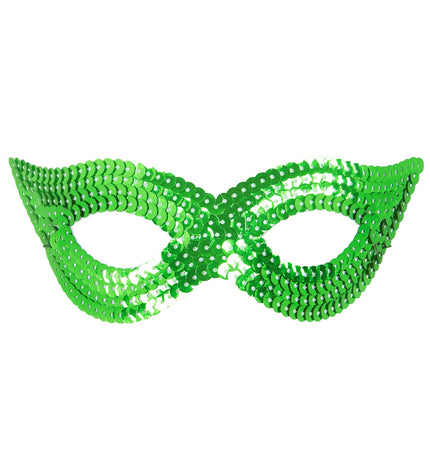 e-carnavalskleding-SYK Groen oogmasker pailletten