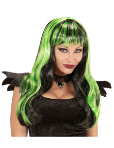 e-carnavalskleding-SYK Groen zwarte Halloween pruiken