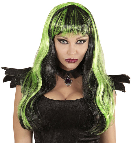 e-carnavalskleding-SYK Groen zwarte Halloween pruiken