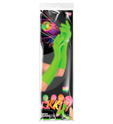 e-carnavalskleding-SYK Groene handschoenen neon lang