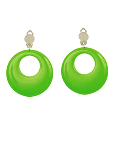 e-carnavalskleding-SYK Groene oorbellen neon disco