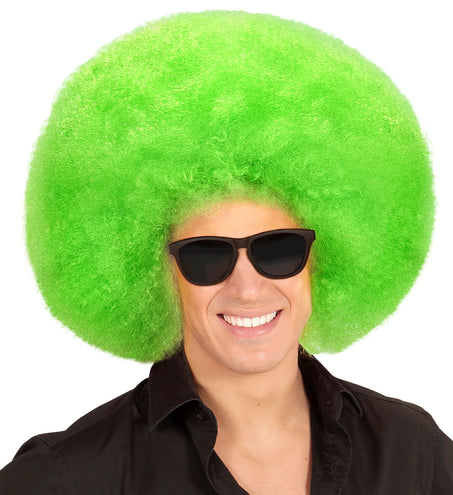 e-carnavalskleding-SYK Groene oversized afro pruik
