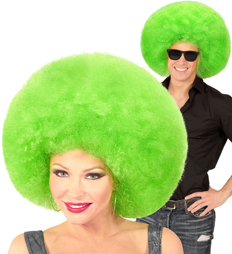 e-carnavalskleding-SYK Groene oversized afro pruik