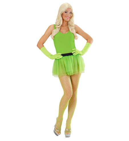 e-carnavalskleding-SYK Groene tule rok neon