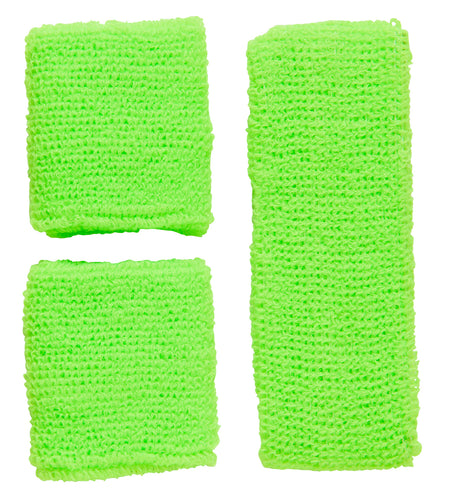 e-carnavalskleding-SYK Groene zweetbanden neon set
