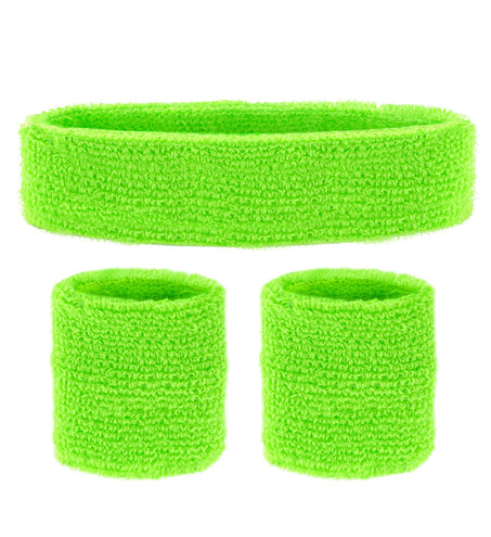 e-carnavalskleding-SYK Groene zweetbanden neon set