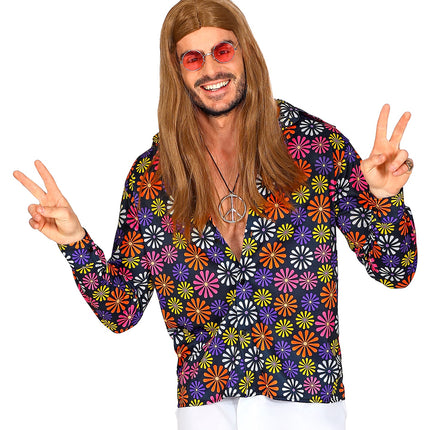 e-carnavalskleding-SYK Groovy shirt bloem jaren 70