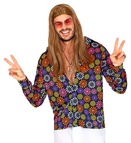 e-carnavalskleding-SYK Groovy shirt bloem jaren 70