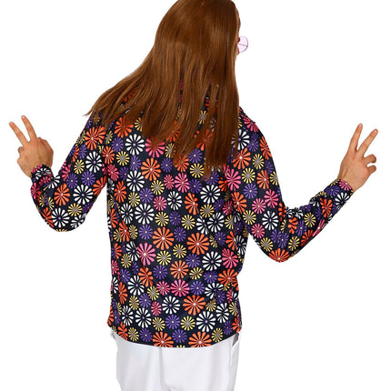 e-carnavalskleding-SYK Groovy shirt bloem jaren 70
